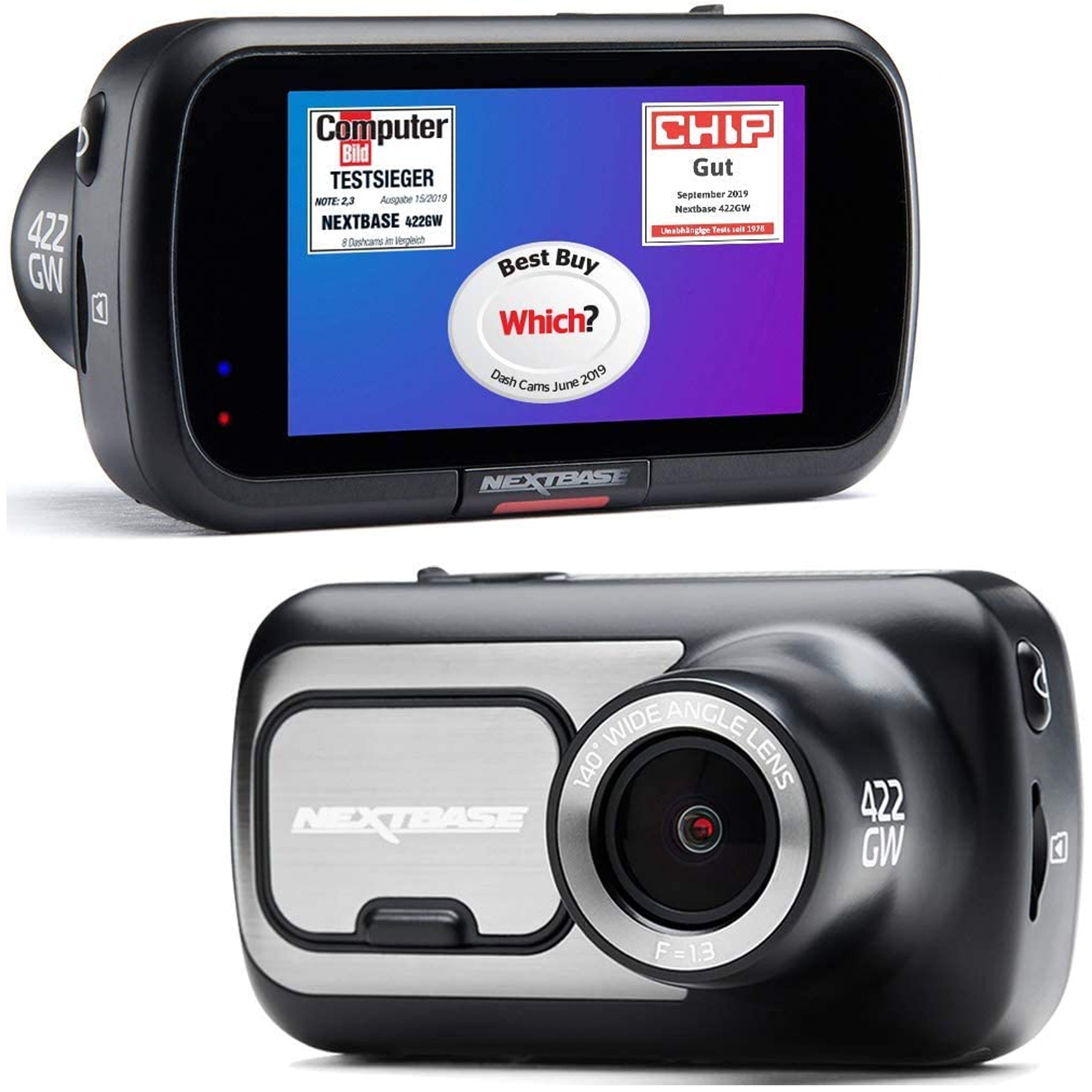 Nextbase 422GW Dash Cam - Full 1440p 30fps HD Recording in Car Camera in Black- Amazon Alexa Voice Control- WiFi GPS Bluetooth- Parking Mode- Night Vision - Walmart.com