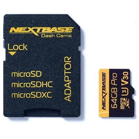 Nextbase - 64GB U3 MicroSD Memory Card for Dash Cams