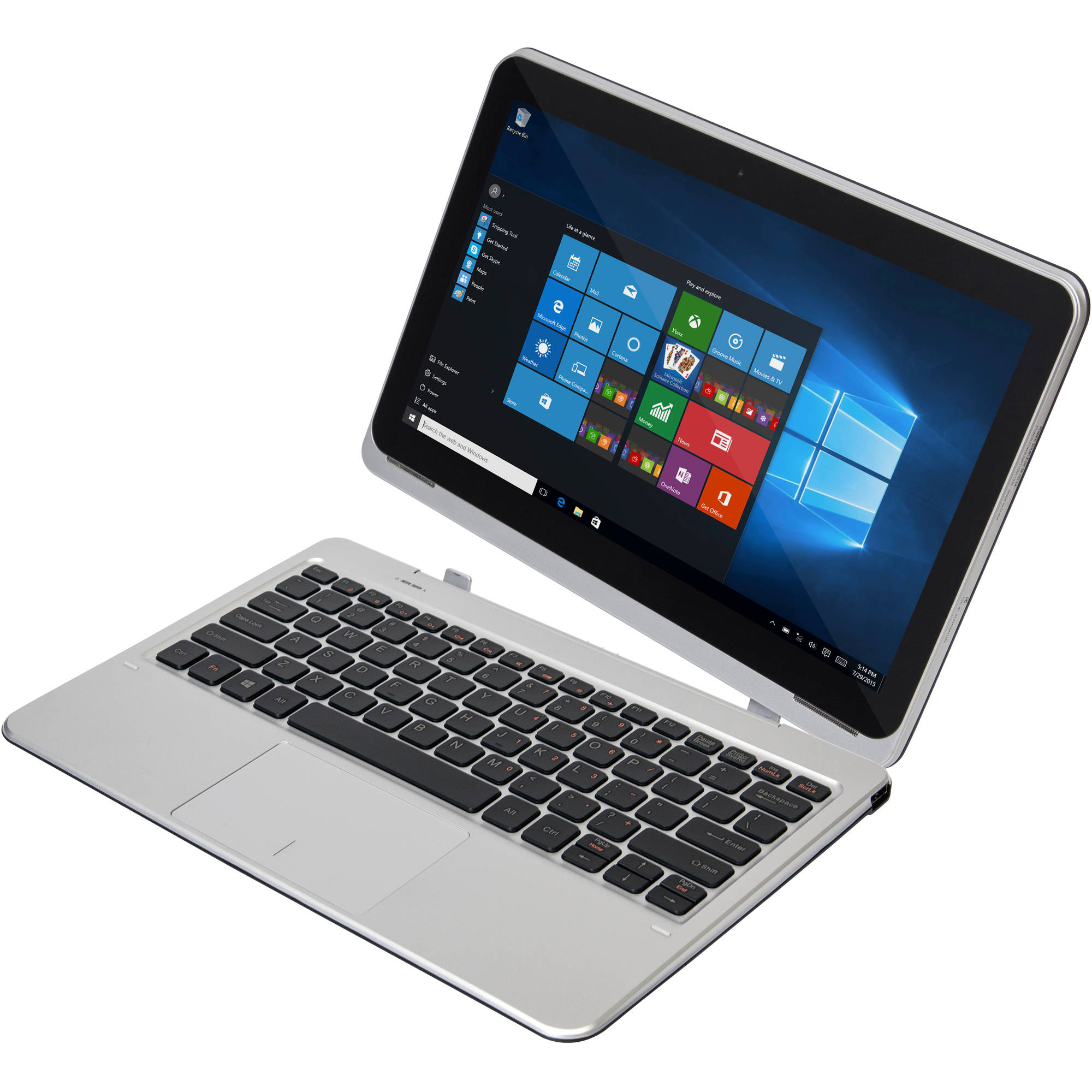 Nextbook Flexx 11A with WiFi 11.6" Convertible Touchscreen Tablet PC Featuring Windows 10 Operating System, Silver - image 1 of 2