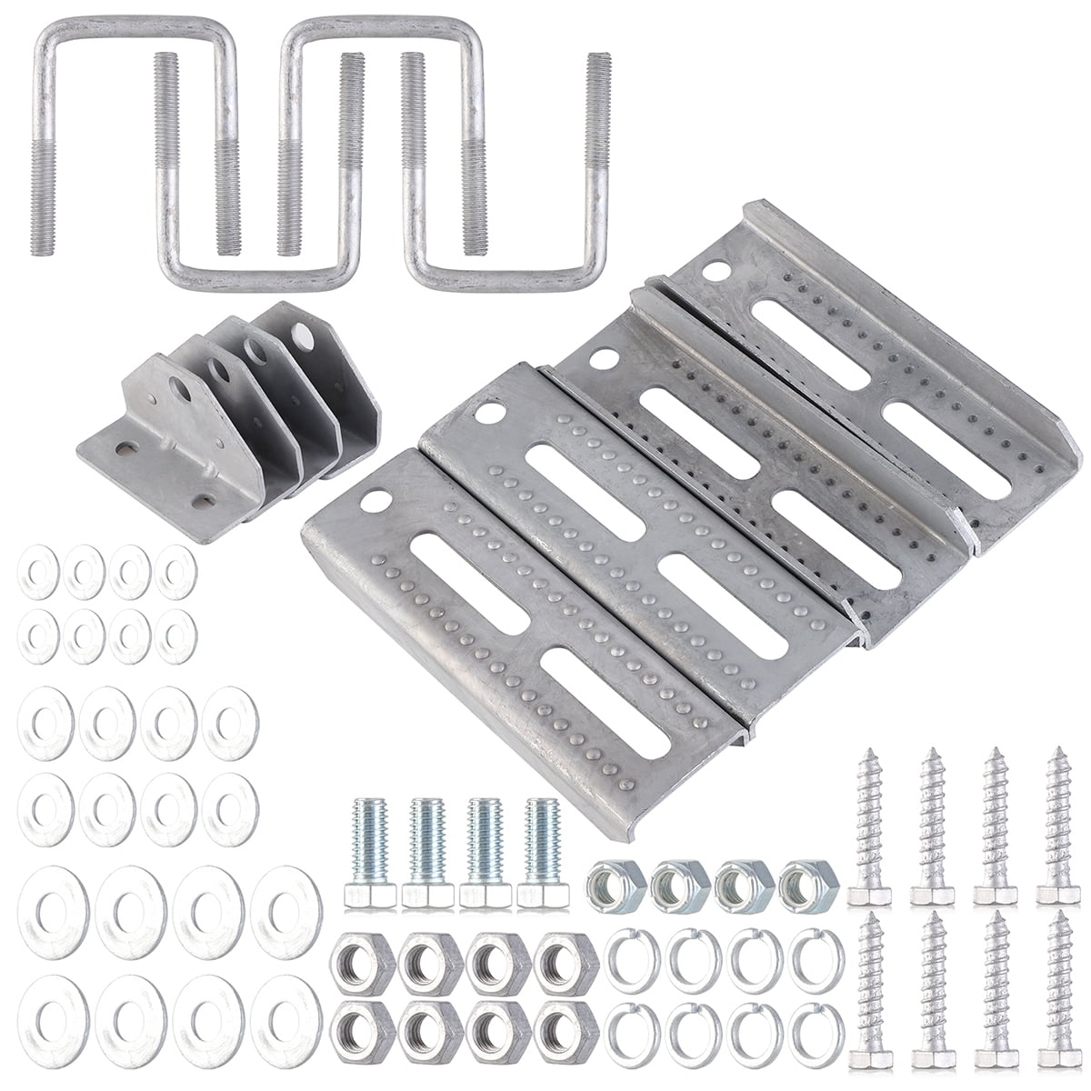 Nextirrer 8" Galvanized Swivel Top Bunk Bracket Kit W/ Hardware for 3x3