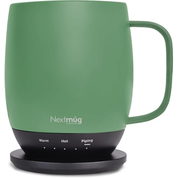 Nextmug - Temperature-Controlled, Self-Heating Coffee Mug (Sage - 14 oz.)