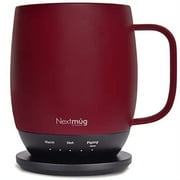 Nextmug - Temperature-Controlled, Self-Heating Coffee Mug Burgundy - 14 oz.