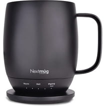 Nextmug by Nextboom - Temperature-Controlled, Self-Heating Coffee Mug (Black - 14 oz.)