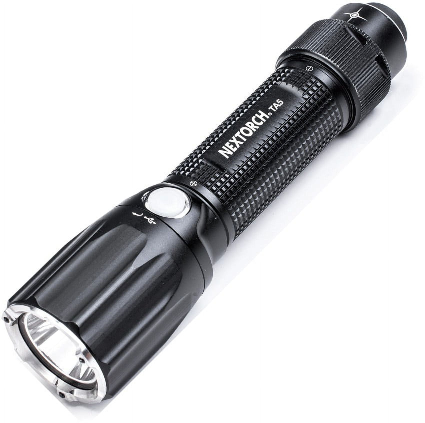 Nextorch TA5 Flashlight LED 900 Lumens Rechargeable USB Port Black