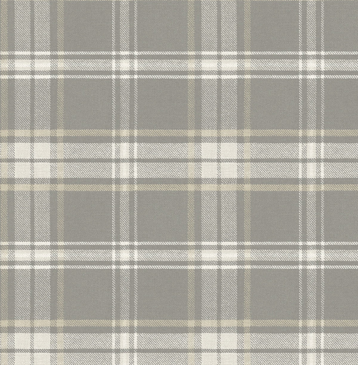 Nextwall Daydream Grey Sennehill Plaid Peel And Stick Wallpaper - 20.5 in. W x 18 ft. L Roll