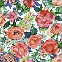 Nextwall Spring Blossom Watercolor Floral Garden Peel And Stick Wallpaper - 20.5 ft. W x 18 ft. L Roll