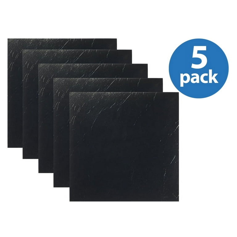 Nexus (5 Cartons-100 Tiles) Black 12" x 12" Self-Adhesive Vinyl  Floor Tile-100 sq. ft. 