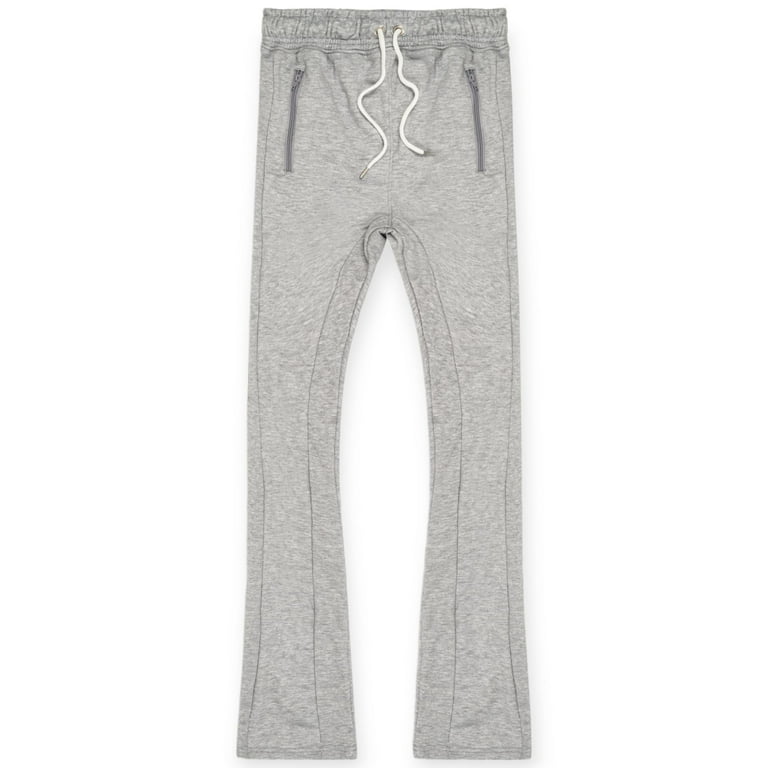 Gray stacked sweatpants hotsell