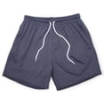 thumbnail image 1 of Nexus Clothing Men Basic Solid Mesh Breathable Mesh Shorts (Charcoal), 1 of 2
