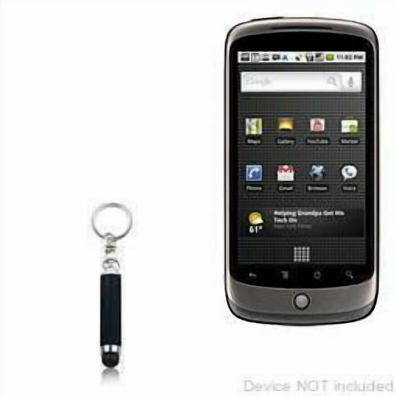 Nexus One Stylus Pen, BoxWave [Bullet Capacitive Stylus] Mini Stylus Pen with Keyring Loop for Google Nexus One - Jet Black
