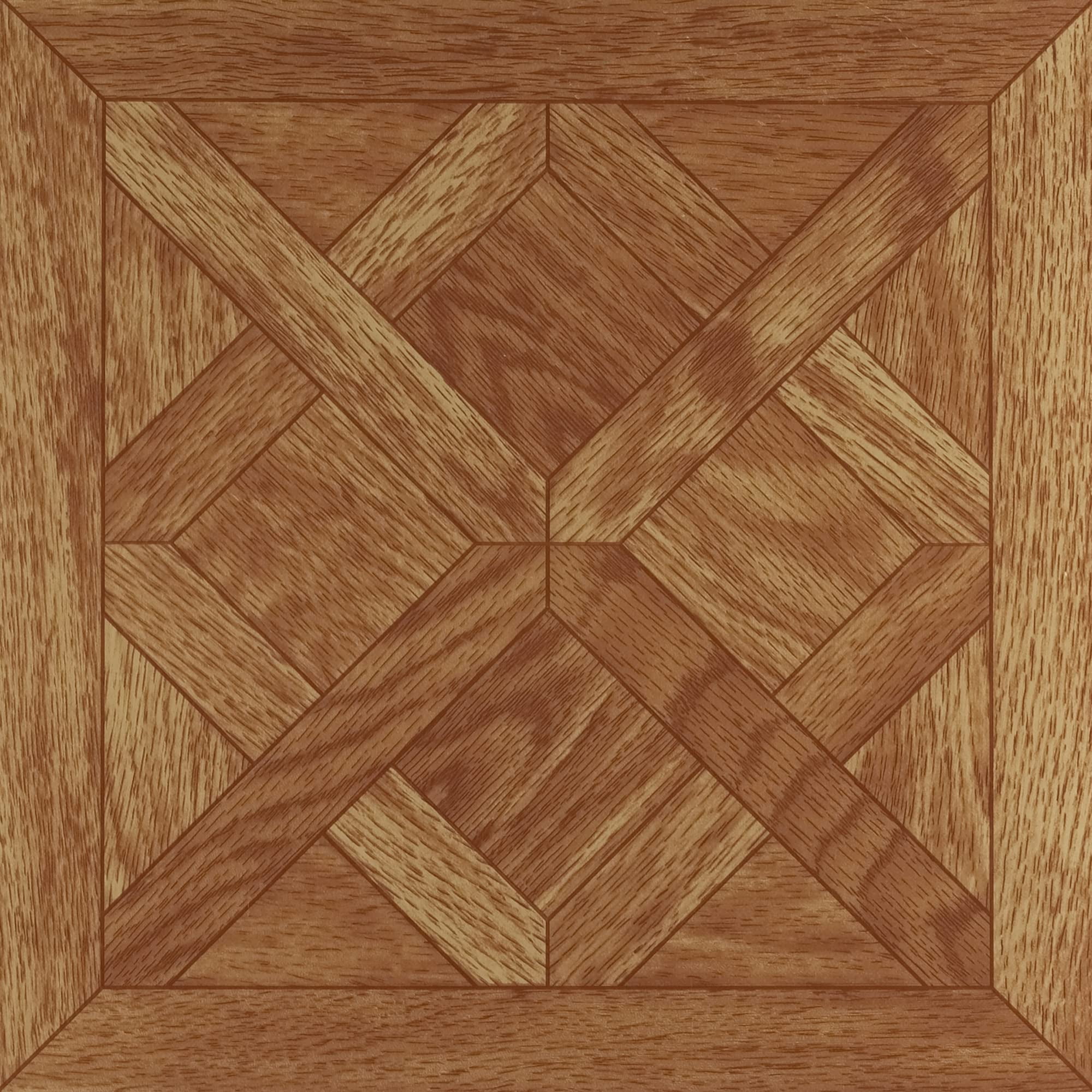 Nexus Self Adhesive 12-inch Vinyl Floor Tiles  20 - 12" X Classic Parquet Oak Slate Pattern Peel & Stick Diy Flooring For Kitchen Dining Room Bedrooms Bathrooms By Home Decor