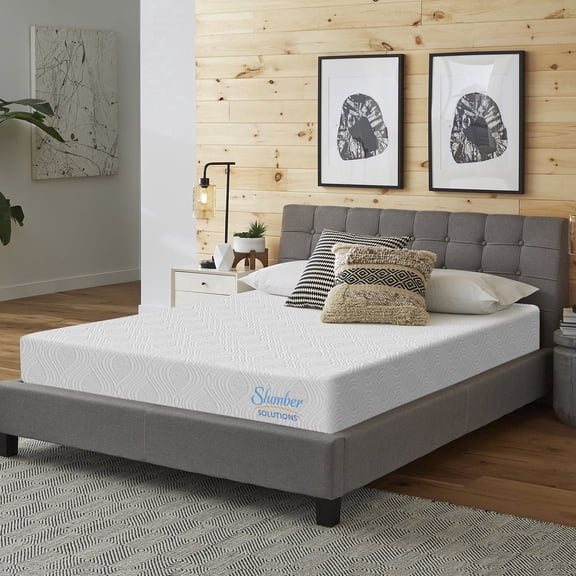 Slumber Solutions Nexus Series 8-Inch Gel Memory Foam Mattress – Firm, Cooling Comfort, CertiPUR-US Certified, Made in USA