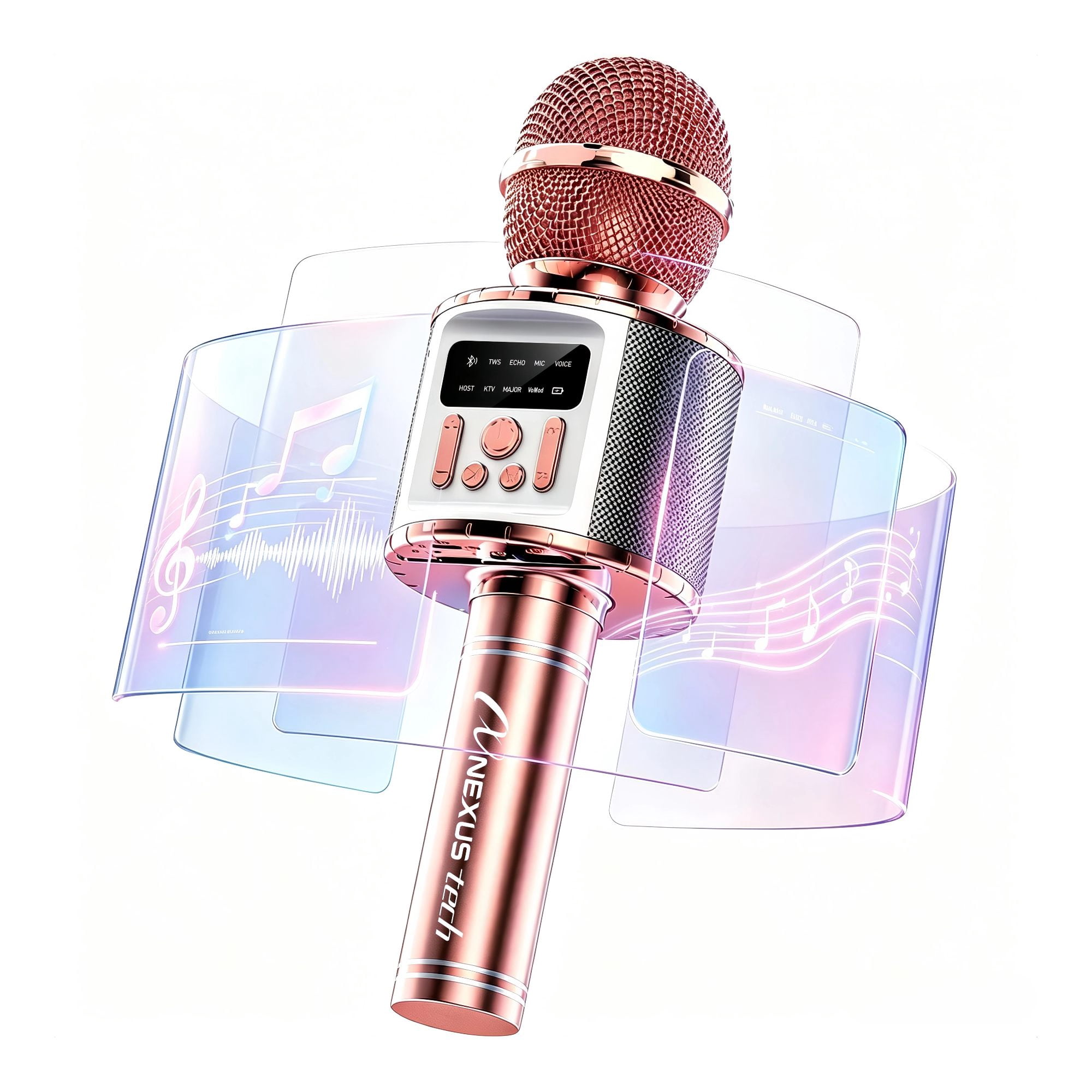 Nexus Tech Q9 Pro Rechargeable Karaoke Microphone with Bluetooth 5.3, 5 ...