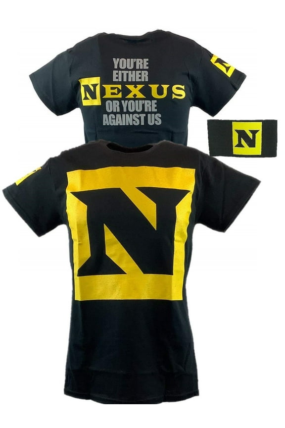 Nexus or Against Us Mens Black T-shirt CM Punk Wade Barrett Daniel Bryan XXL