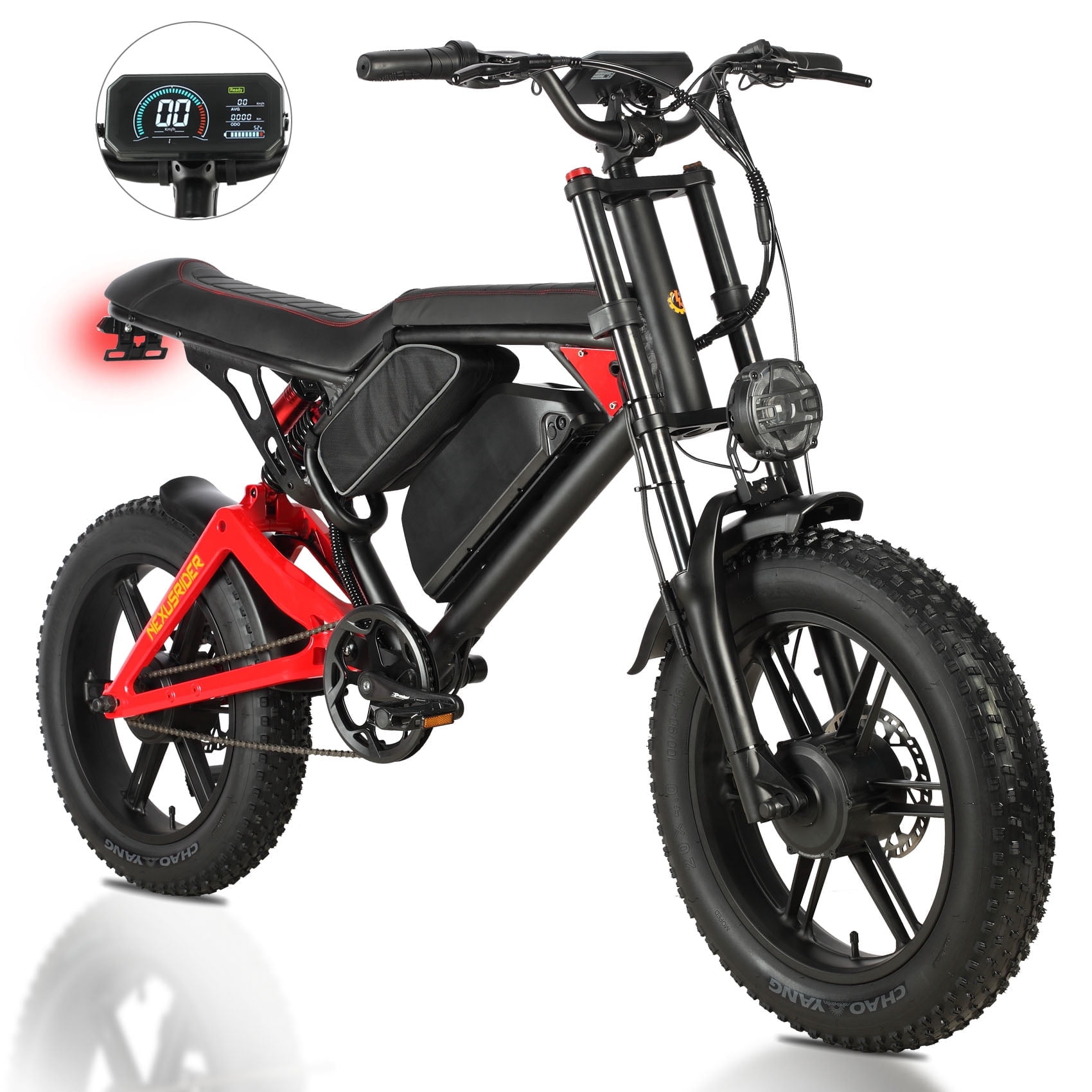 Nexusrider 2000W Dual Motor Electric Bike,   35MPH 20inch Fat Tire Ebike, Long-Range All Terrain Moutain E-Bikes for Adults
