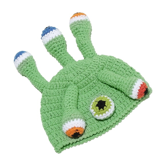 Nexvoroi Octopus Pattern Crochet Hat Handmade Knit Cap for Outdoor Activities and Parties