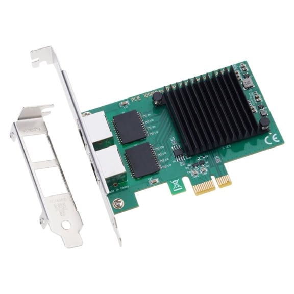 Nexvoroi PCIe Gigabit Network Card I350-T2 PCIe X1 2-Port RJ45 Ethernet NIC LAN Adapter for PC Desktop Server