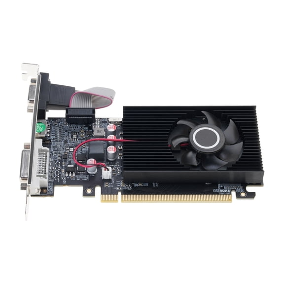 Nexvoroi PCIe Graphics Card GT610 1GB 610 DDR3 64BIT Office PCIe DDR3/DDR4 GPU VGA DVI HDMI for PC Gaming