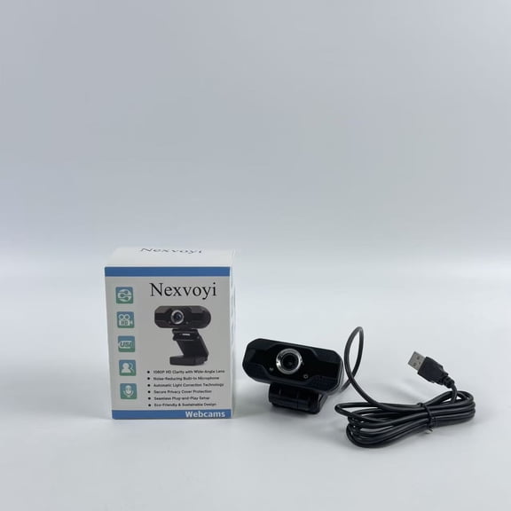 Nexvoyi Webcams, HD Pro Webcam C920, Widescreen Video Calling and Recording, 1080p Camera, Desktop or Laptop Webcam