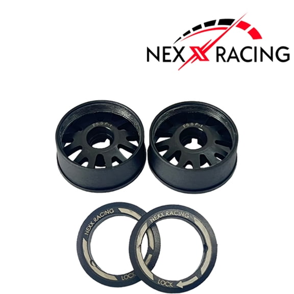Nexx Racing JUD threaded carbon-fiber reinforced EVO Flanged Front Wheels (2) pcs for Mini-Z - F8.5 OFFSET -1