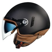 Nexx SX.60 Jazzy Open Face Motorcycle Helmet Matte Black/Tan XL