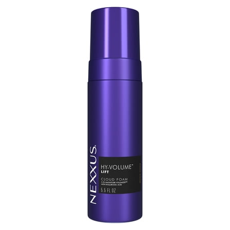 Nexxus Hy-Volume Cloud Foam Hair Foam For Flat & Limp Hair for Lift and Volume  Hair Styling Foam Powered by Magnitube Volumizer Technology with Hyaluronic Acid, 5.5 Fl Oz