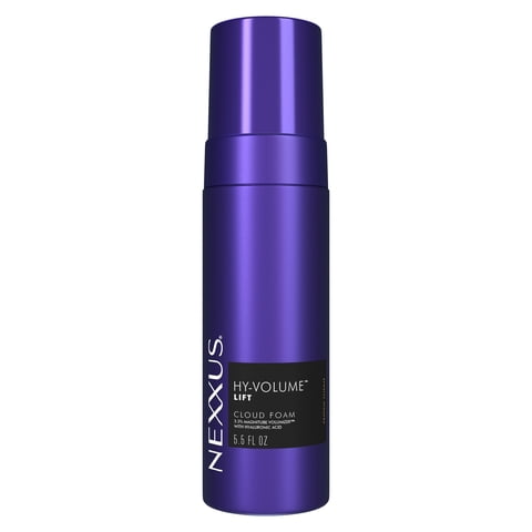 Nexxus Hy-Volume Cloud Foam Hair Foam For Flat & Limp Hair for Lift and Volume Hair Styling Foam Powered by Magnitube Volumizer Technology with Hyaluronic Acid, 5.5 Fl Oz