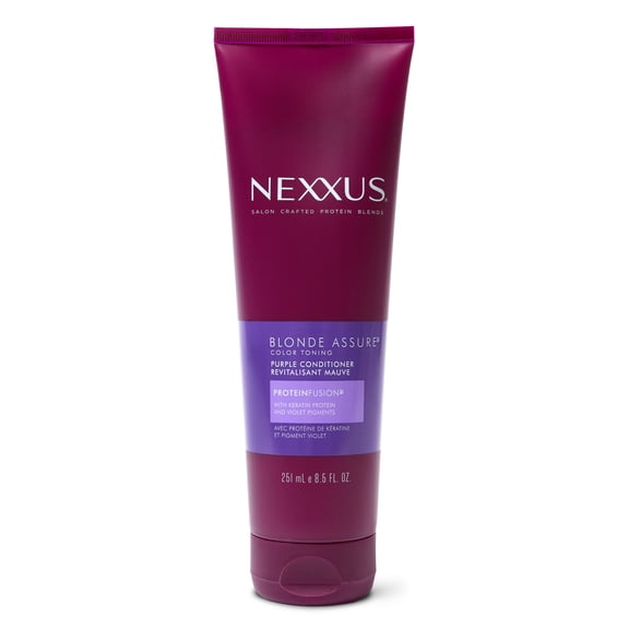 Nexxus Hair Color Blonde Assure Purple Conditioner For Blonde and Bleached Hair, 8.5 oz