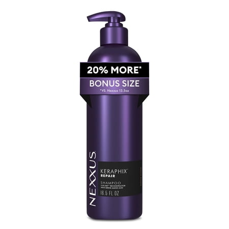 Nexxus Keraphix Shampoo for Damaged Hair Damage Repair Powered by KRT Keratin Resistance Therapy with Liquid Crystal Amino Acids ,16.5 Fl oz
