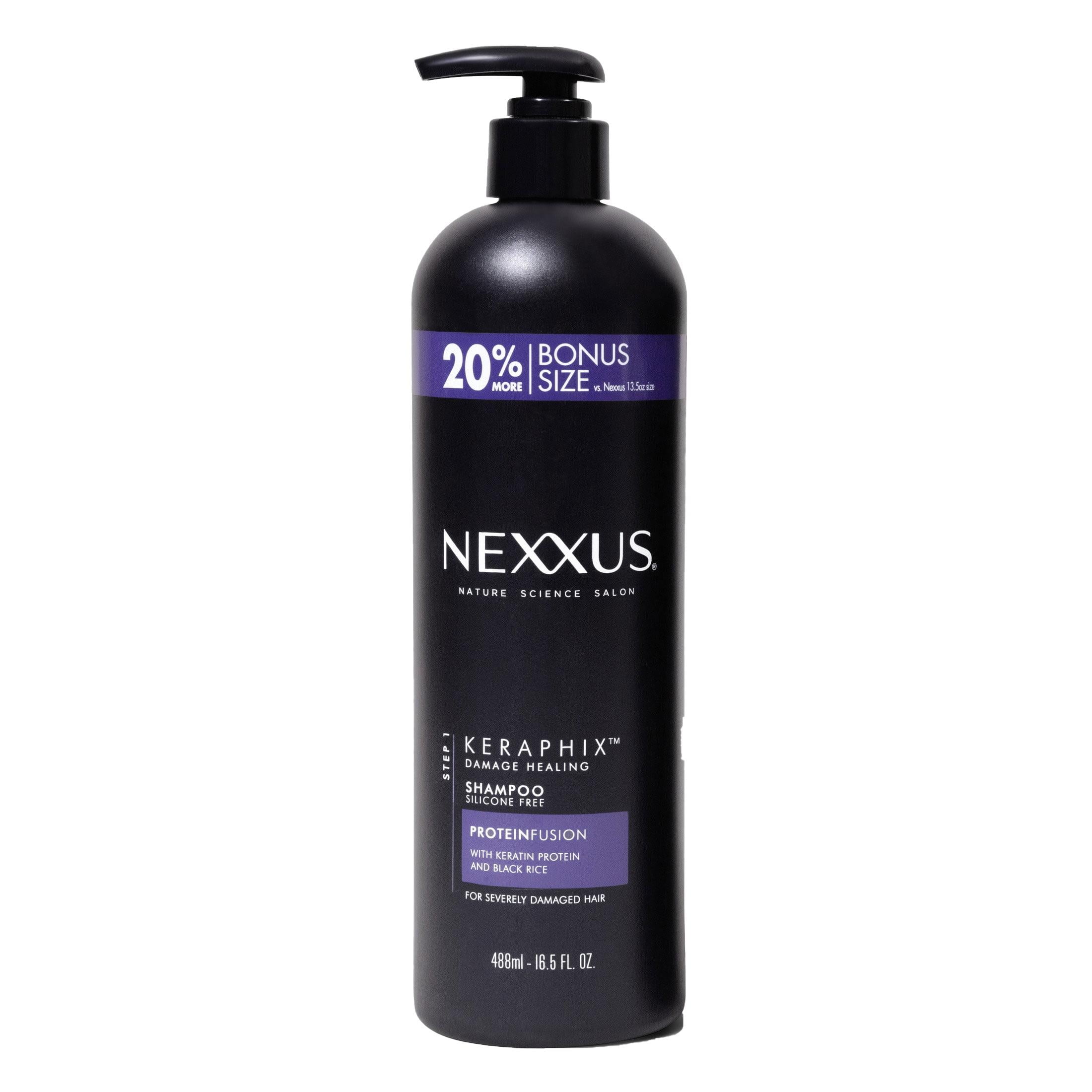 Nexxus Keraphix Shampoo and Conditioner + Repair Treatment Masks for  Damaged Hair, Black, 33.8 Fl Oz (2 Count) + 1.5 Oz (3 Count), Total 5 Count  (Pack of 1)