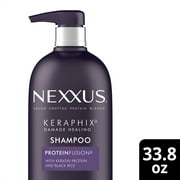 Nexxus Keraphix Shampoo With ProteinFusion for Damaged Hair Keratin Protein, Black Rice, Silicone-Free 33.8 oz