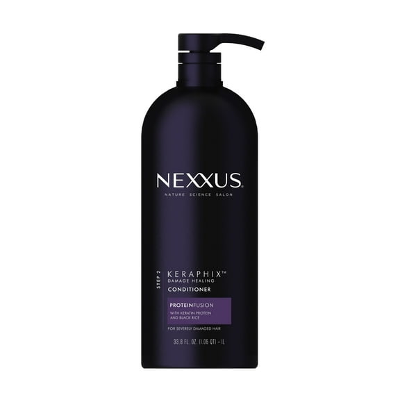 Nexxus Keraphix with ProteinFusion Conditioner Silicone-Free with Keratin Protein and Black Rice for Damaged Hair 33.8 oz