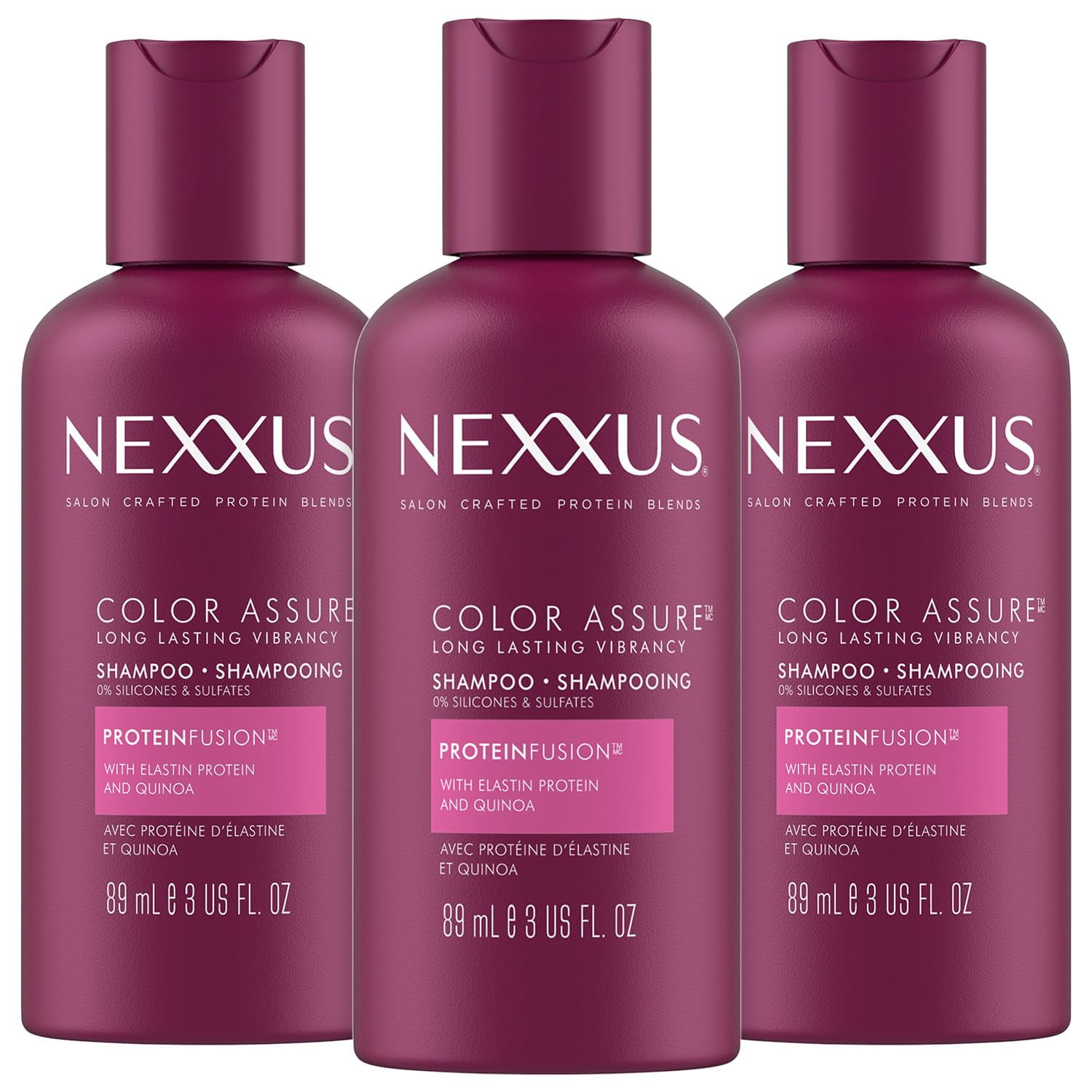 Nexxus, Shampoo, Color Assure 3 oz 3pk, Travel Size - Walmart.com