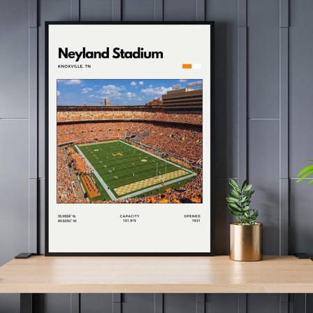 Neyland Stadium Print - University of Tennessee Football, Unframed Poster Size 8x12