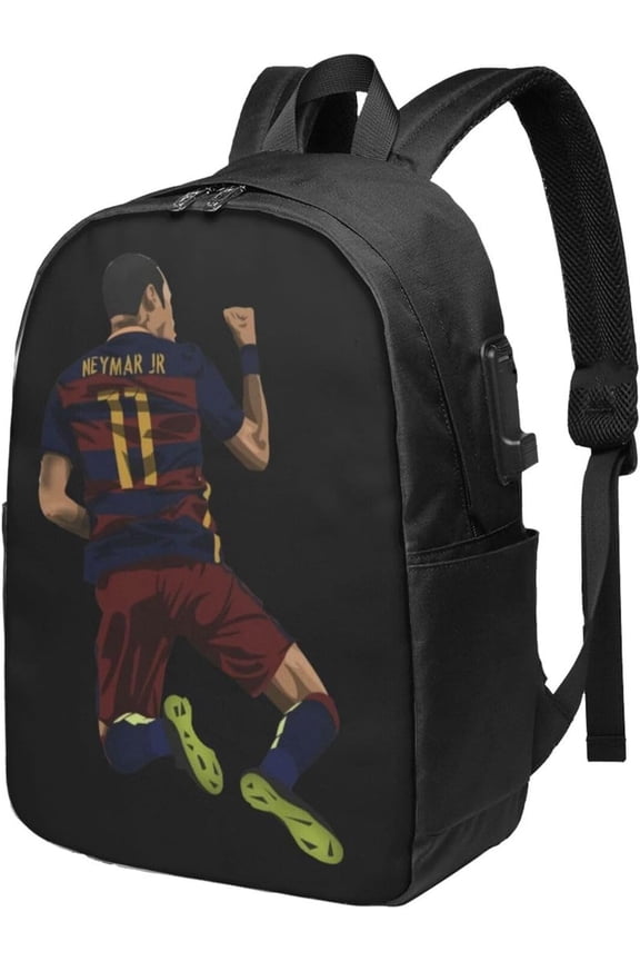 Neymar #11 Adult Backpacks Bag Laptop Bag Bookbag Usb Backpack 17 Inch For Daily