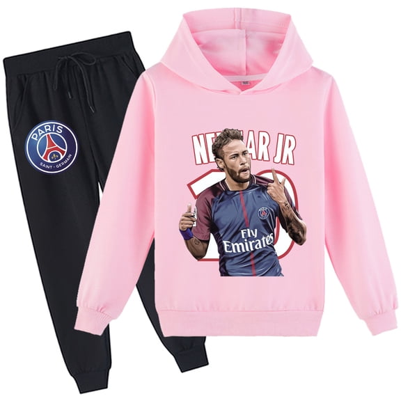 Neymar Boys Girls Graphic Cotton Sweatshirt Pullover Spring Autumn Sweatpants 2 Pieces Sweatsuit Outfit Sets
