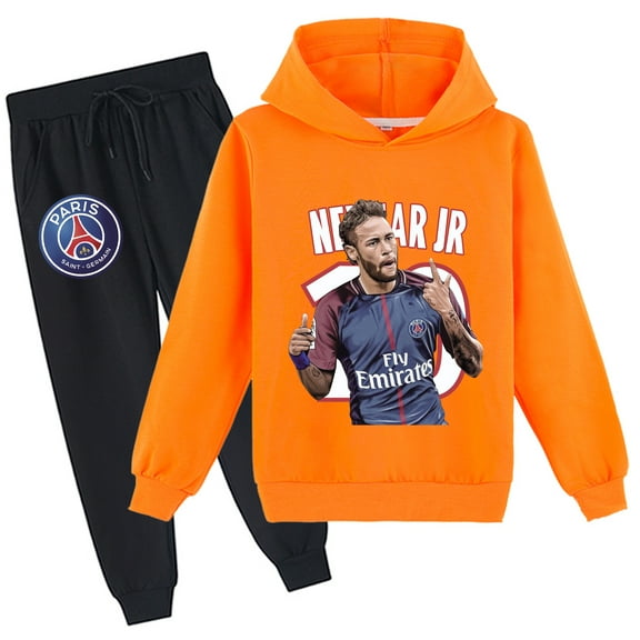 Neymar Boys Girls Graphic Cotton Sweatshirt Pullover Spring Autumn Sweatpants 2 Pieces Sweatsuit Outfit Sets