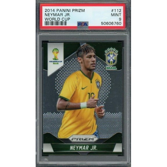 Neymar Jr 2014 Panini Prizm World Cup Card #112 PSA 9