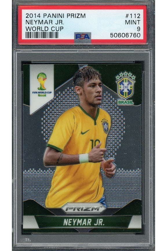 Neymar Jr 2014 Panini Prizm World Cup Card #112 PSA 9