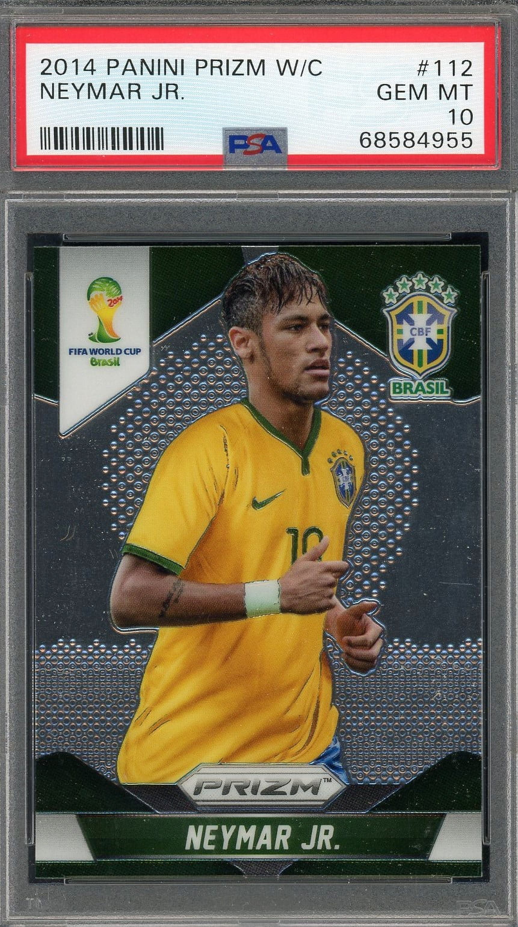 Neymar Jr 2014 Panini Prizm World Cup Soccer Card #112 Graded PSA