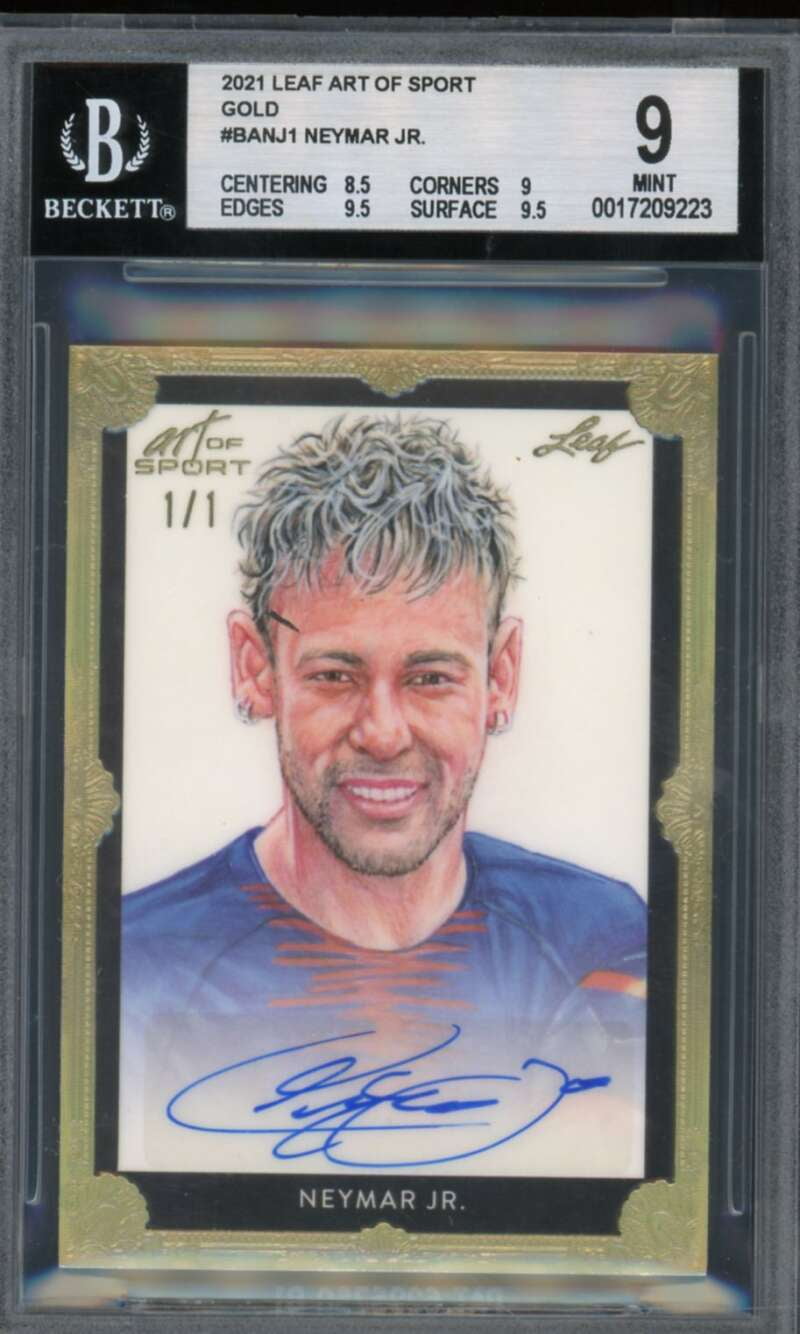 Neymar Jr. Card 2021 Leaf Art of Sport Gold Autograph (Ser
