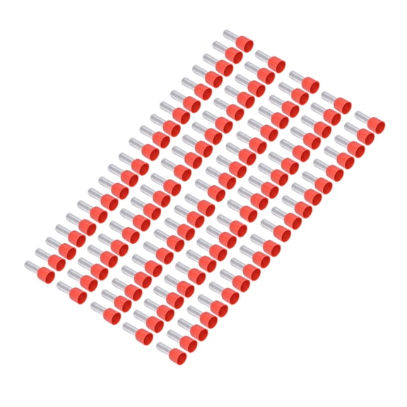 Neyseki 100PCS Insulated Round Tube Terminal Copper Crimp Connector for 8AWG Electrical Wire E1012