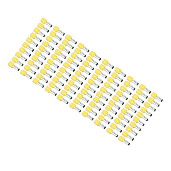 Neyseki 100PCS PVC Insulated Ferrules Terminal Round Tube Copper Crimp Connector for 8AWG Wire E1018