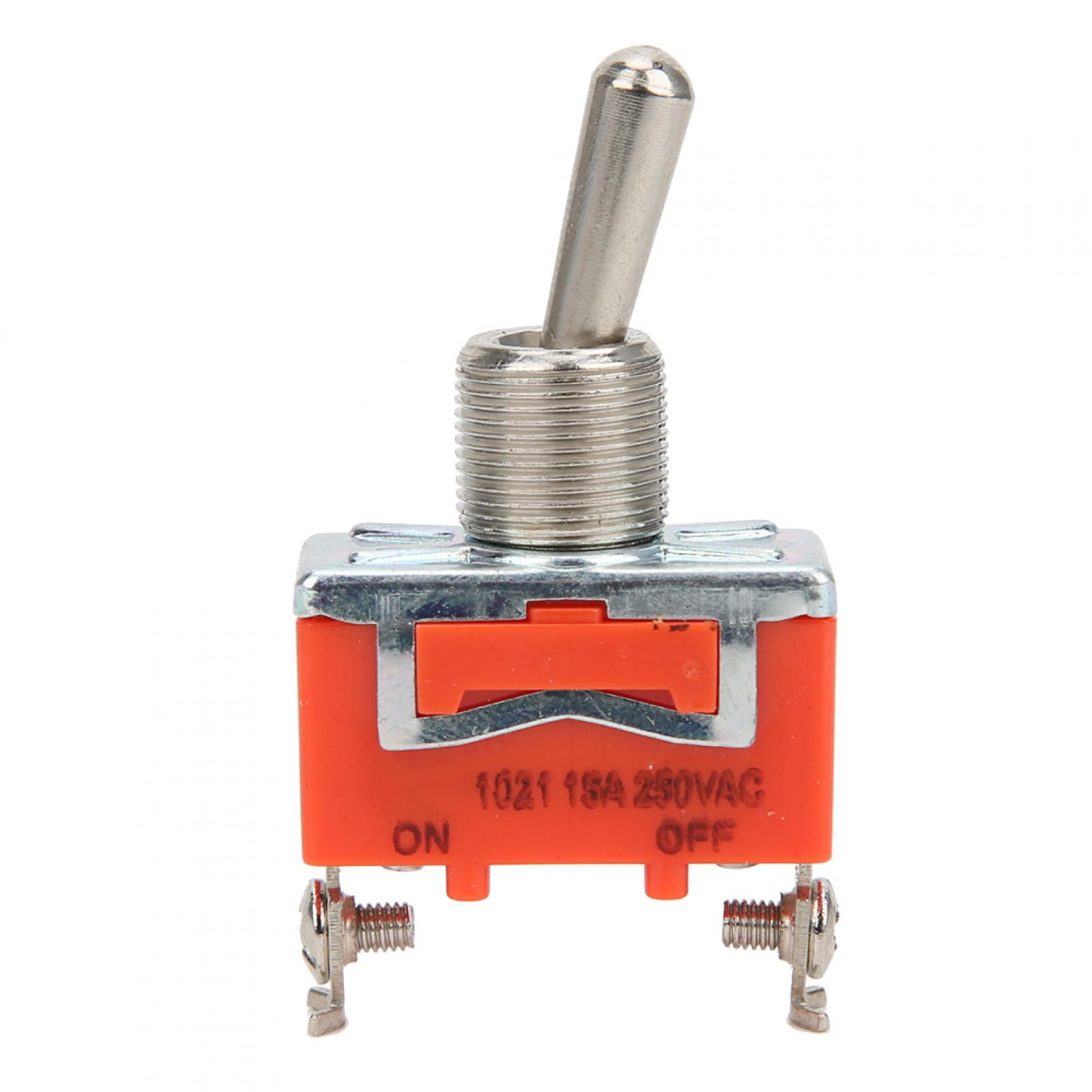 Neyseki 10PCS E TEN1021 AC 250V 15A Mini Toggle Switch ON OFF 2 Position 2 Pin Toggle Switch