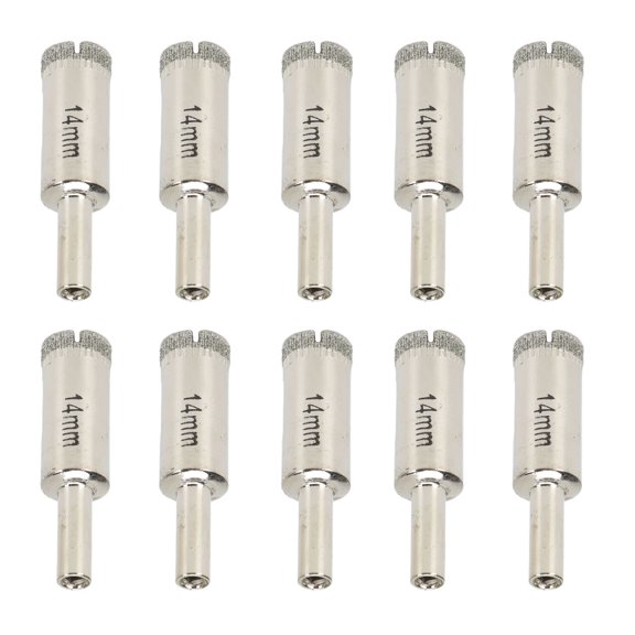Neyseki 10Pcs Diamond Drill Bit Set High Torsion Hole Drills Bits for Ceramic Tiles Marble 14mm