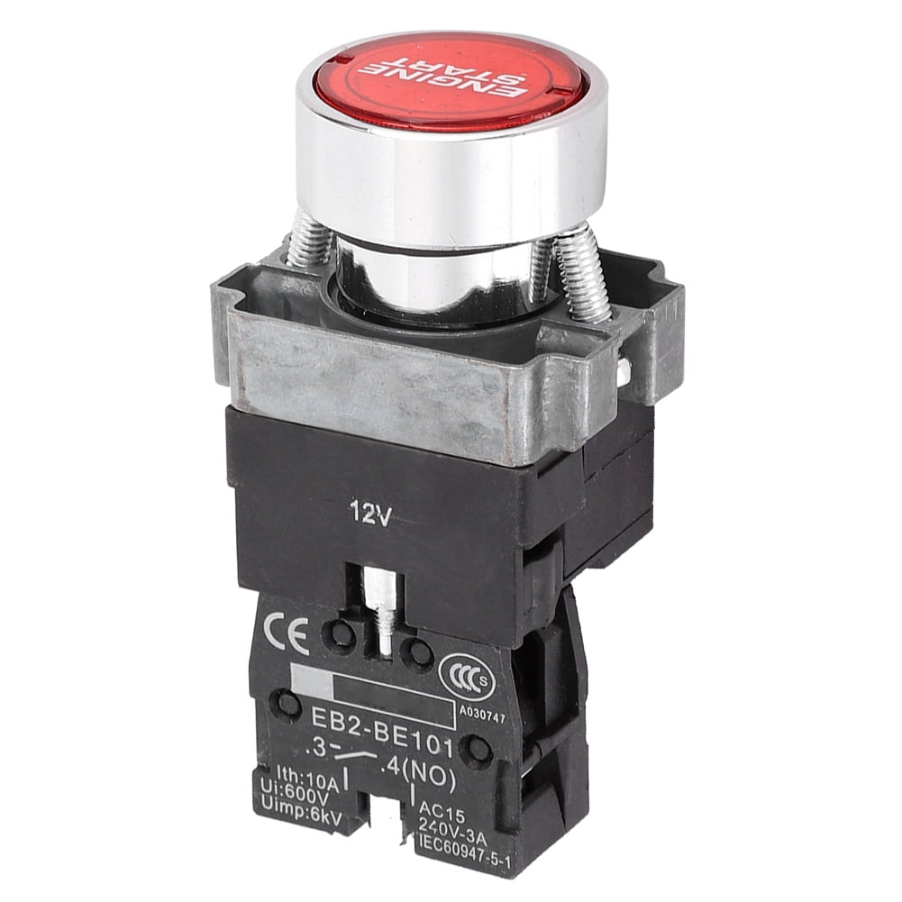 Neyseki 12V Car Universal Engine Stop Start Button Keyless Push Switch ...