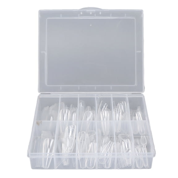 Neyseki 240pcs Artificial Ultra Thin Nail Tips Transparent False Nail Extension Tips Clear Nail Tips