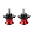 thumbnail image 1 of 2pcs 6mm Motorcycle CNC Rear Stand Swing Arm Spool Sliders Stand Swingarm Bobbins (Red), 1 of 8