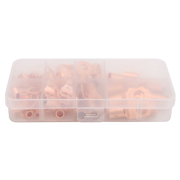 Neyseki 60Pcs Copper Ring Lug Terminals Electrical Wire Cable Crimp Connector SC6-SC25 Set