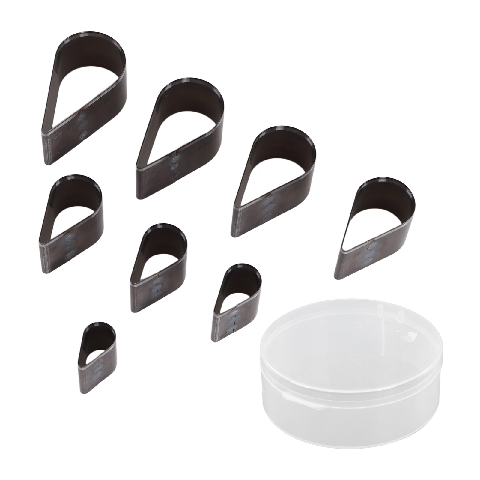 Neyseki 8Pcs Leather Cutting Die Set Teardrop Manual Punching Molds DIY Craft Tools Alloy Steel